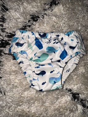 Charlie Banana Reusable Swim Diaper Snaps Whale Print